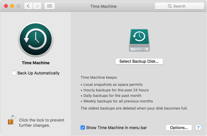 using Time Machine on Mac