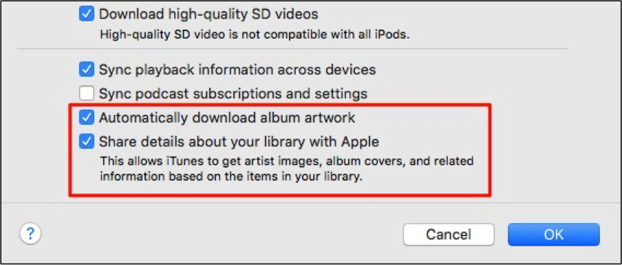 iTunes Preferences